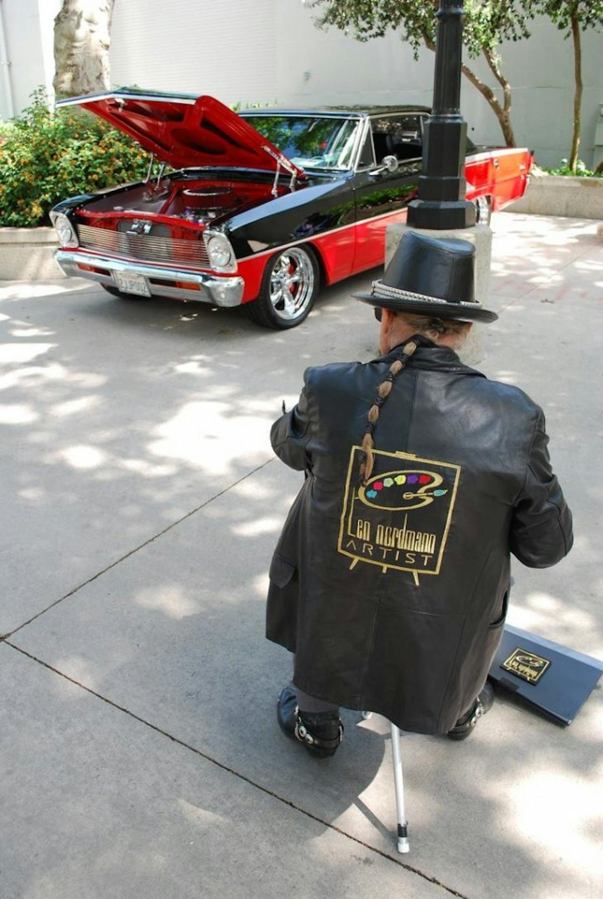 Capturing a '67 Chevy II on canvas.