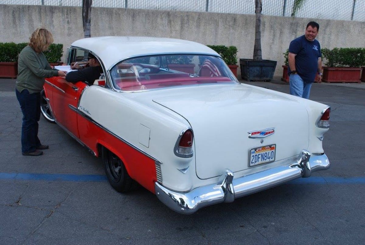 Waiting in line for the chassic dyno competition.