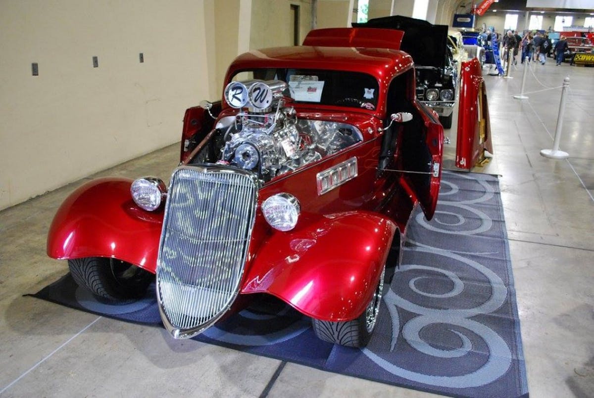 Along with all the muscle cars, some beautiful street rods such as this '33 Ford were also on display.