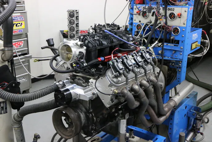 After installation of the BTR top end package, the power output of the 5.3L jumped from 340 hp and 367 lb-ft up to 446 hp and 414 lb-ft. The top end package improved the power output of the little truck motor by more than 100 hp. 