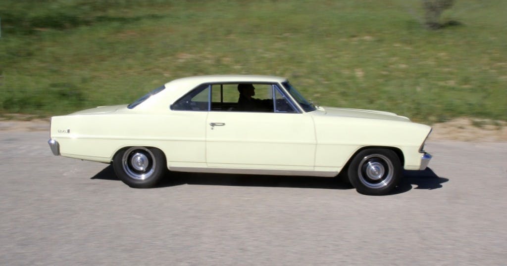 This is John Bianci’s ’67 Nova that will serve as our test car. It’s a nice street-driven small block with a 350, Muncie four-speed, and 3.08:1 rear gears.
