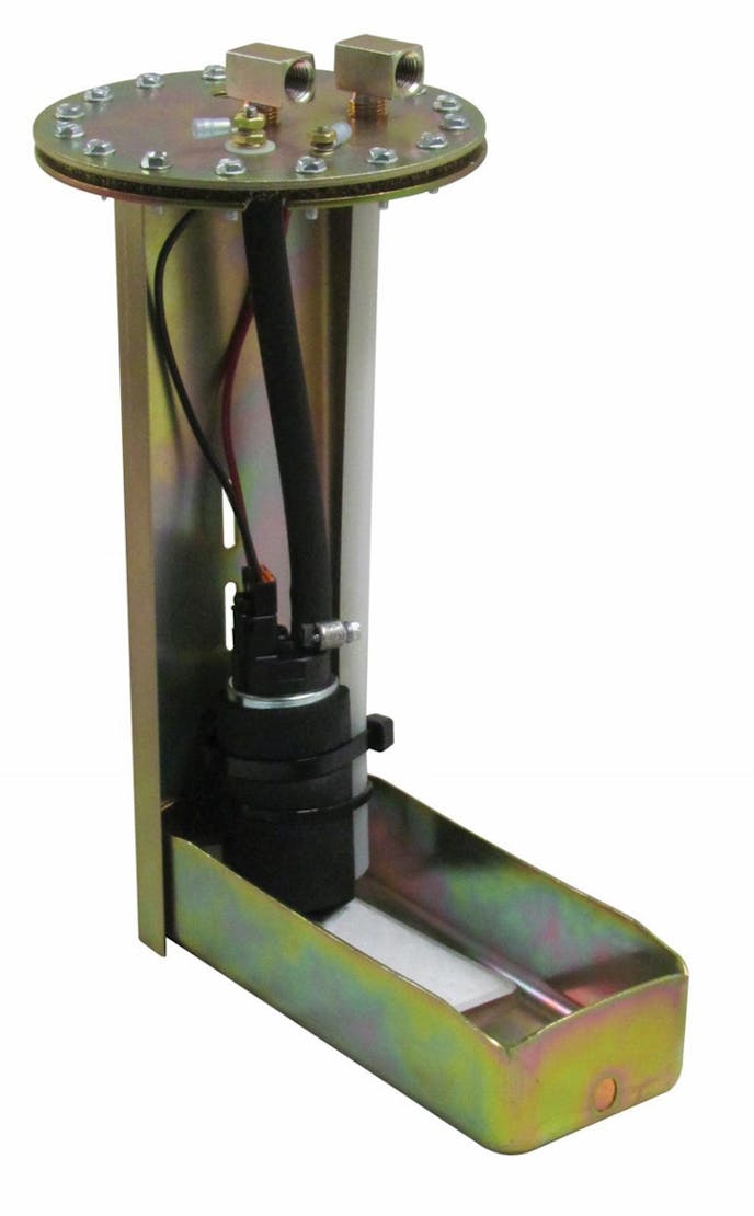 The Tanks, Inc. conversion system revolves around the classic arrangement with a small tray at the pump’s base for a reservoir.