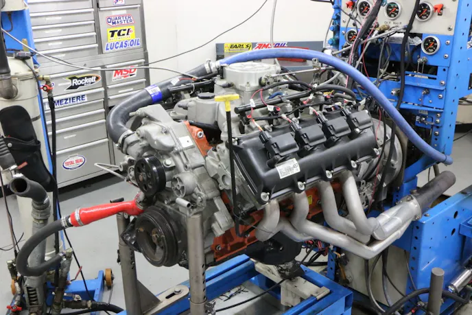 Our Hemi test mule began life as a 5.7L Mopar crate motor. Unseen are the ported 5.7L heads and COMP Cams beehive spring upgrade. 