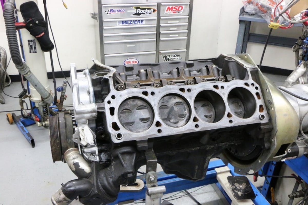 Hardly a high-dollar crate motor, our 5.0L test mule came straight from a local LKQ Pic-a-Part. To prepare for the dyno session, the motor was stripped to the short block to facilitate a few performance modifications.