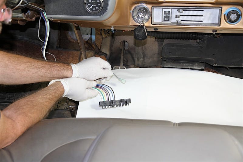 12 - turn signal wiring (GM plug) and the shift indicator light (grey wire)