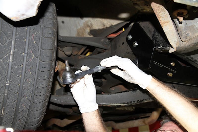5 - installing the outer tie rod ends