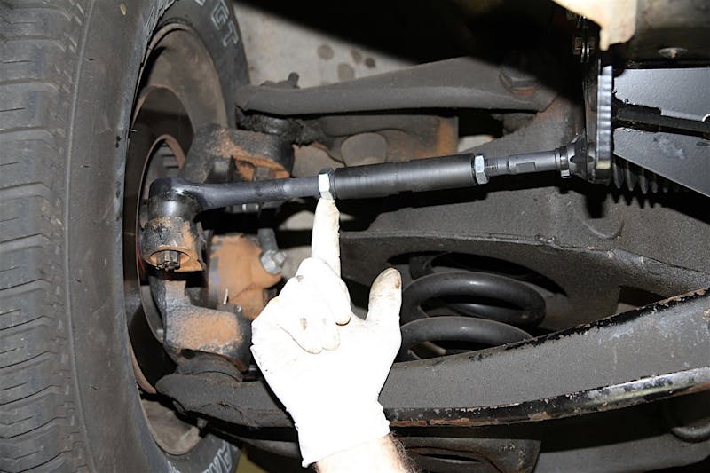 6 - ensuring that the jam nuts are installed