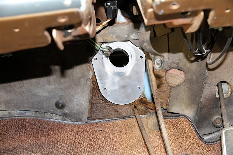 8 - all-new aluminum swivel floor mount installed at firewall